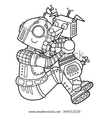 Robot Dog Book Coloring Pages