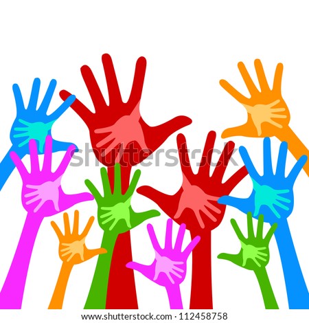 Stock Images Similar To Id 152461973 - Colors Hands Up