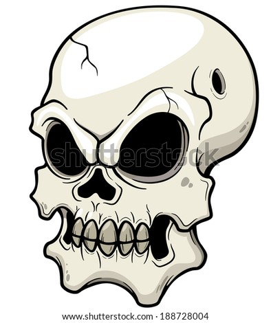 Vector Illustration Cartoon Skull Stock Vector 429591166 - Shutterstock