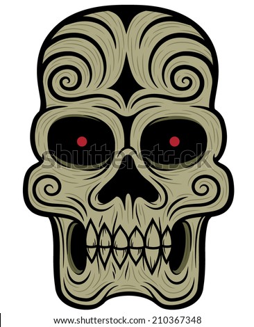 Vector Illustration Cartoon Skull Stock Vector 429591166 - Shutterstock