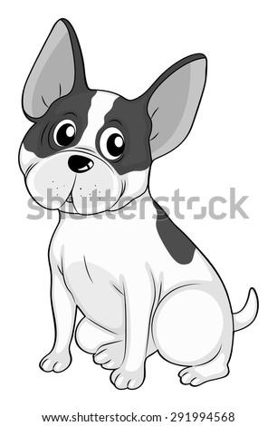 Cartoon French Bulldog Vector Illustration Stock Vector 182670755