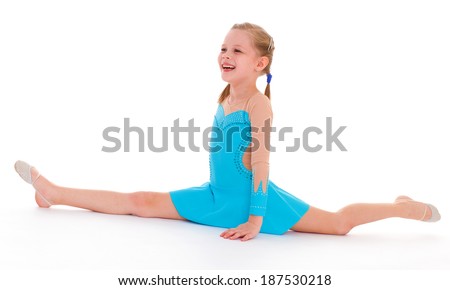 Young Girl Sitting One Leg Gymnastics Stock Photo 217693699 - Shutterstock