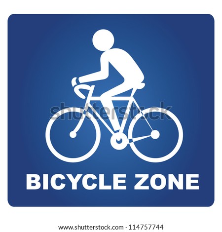 bicycle zone - stock vector bicycle zone - stock vector