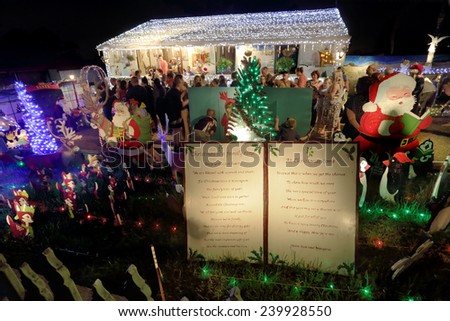 ... Christmas, with led lights, christmas trees, santa, nativity scens