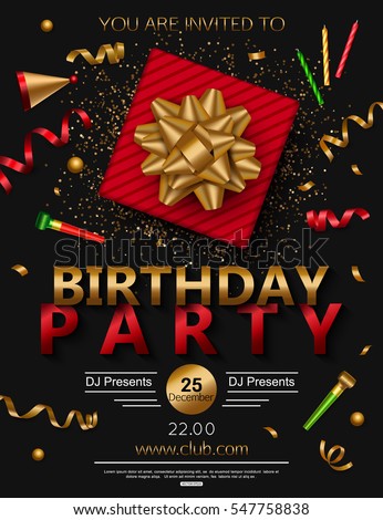 Happy Birthday Card Template Vector Eps Stock Vector ...