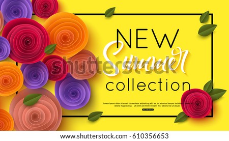 Summer fashion shopping banner template, vector illustration Summer fashion shopping banner template, vector illustration