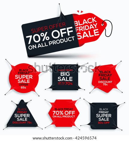 Set of Black friday sale. Black friday banner. Sale banner. Sale. Discount stretch Banners. New offer. Vector illustration. - stock vector Set of Black friday sale. Black friday banner. Sale banner. Sale. Discount stretch Banners. New offer. Vector illustration. - stock vector