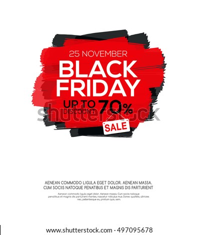 Black Friday sale inscription on abstract ink blots. Black Friday template for your banner or poster. Sale and discount. Vector illustration Black Friday sale inscription on abstract ink blots. Black Friday template for your banner or poster. Sale and discount. Vector illustration