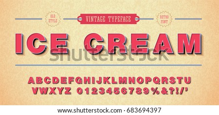 Vector of retro font and alphabet. 3d style Vector of retro font and alphabet. 3d style