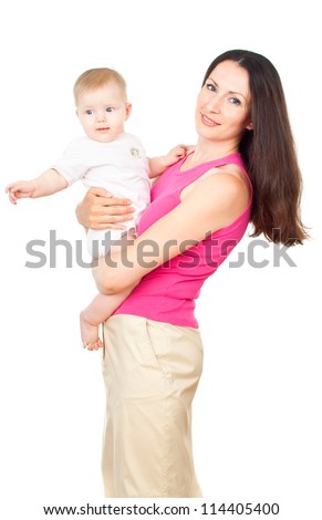 Beautiful Naked Mother Holding Baby Her Stock Photo 109671344