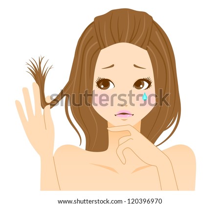 Haircare Damage Hair - Stock Photo