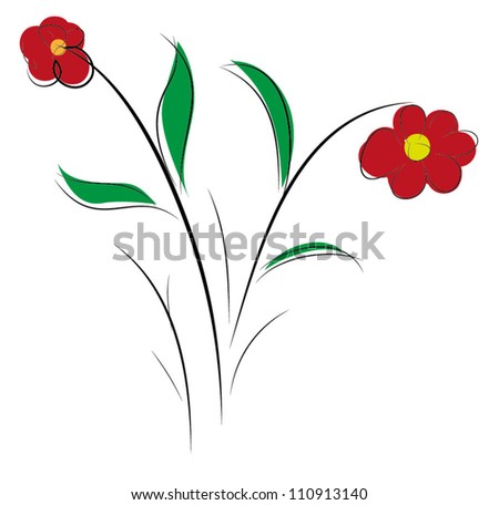Simple flower outline Stock Photos, Images, & Pictures | Shutterstock