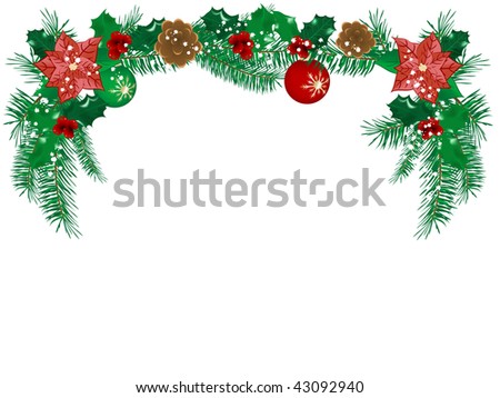 Green Garland Holly Stock Photos, Images, &amp; Pictures | Shutterstock