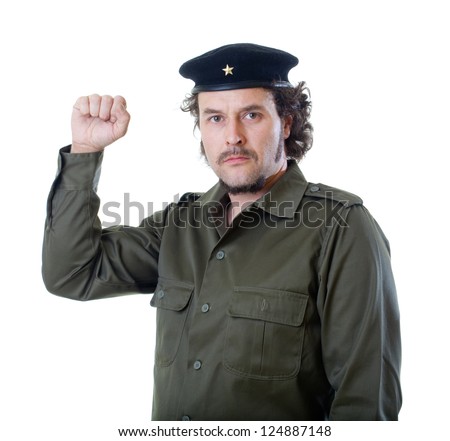 -aged man in authentic 1950s/60s military uniform shirt and beret hat ... -aged man in authentic 1950s/60s military uniform shirt and beret hat ...