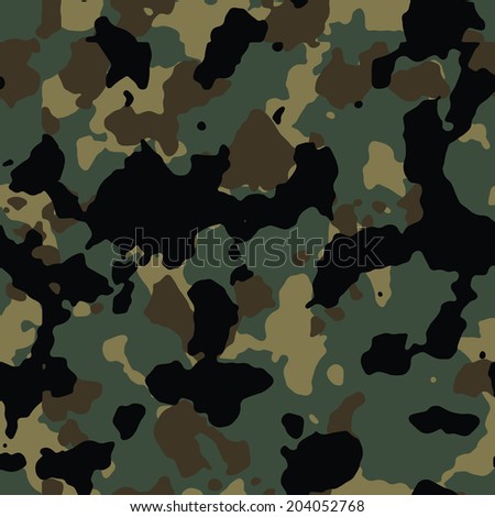 Seamless Woodland Us Army Camouflage Pattern Stock Vector 262920296