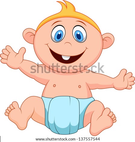 Baby boy cartoon - stock vector