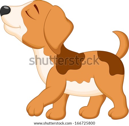 Cute Dog Cartoon Stock Vector 166725800 - Shutterstock