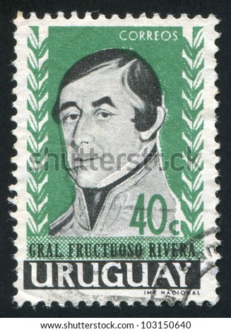 URUGUAY - CIRCA 1961: stamp printed by Uruguay, shows General <b>Jose Fructuoso</b> <b>...</b> - stock-photo-uruguay-circa-stamp-printed-by-uruguay-shows-general-jose-fructuoso-rivera-circa-103150640