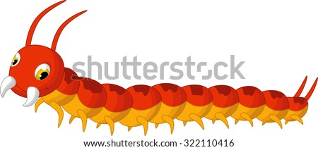 Centipede Cartoon Posing Stock Vector 322110416 - Shutterstock