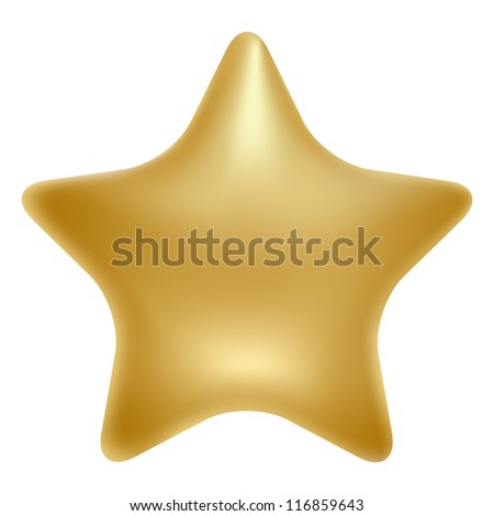 Gold Star Vector Illustration Stock Vector 116859643 - Shutterstock