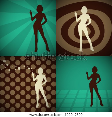 Dancing Woman Silhouette Clipart Stock Photos, Images, & Pictures