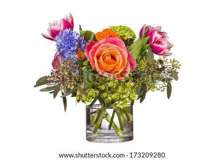 Roses in a glass vase Stock Photos, Images, & Pictures | Shutterstock