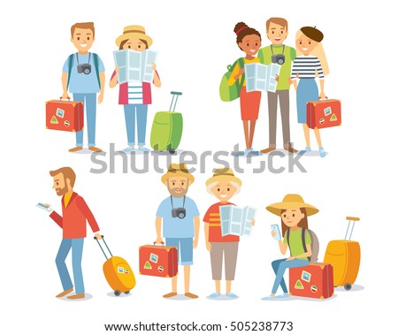 People and family traveling on vacation People and family traveling on vacation