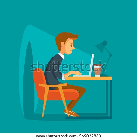 The man working The man working