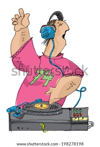 Stock Images similar to ID 108271202 - dj at turntable vector icon...