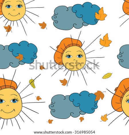 Childish Cartoon Drawing Girl On Meadow Stock Vector 155644415