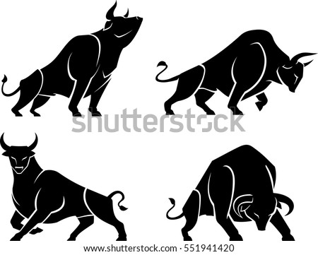 Bull Flame Trail Tattoo Stock Vector 321329510 - Shutterstock