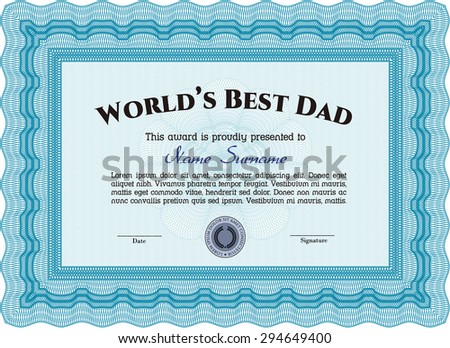 Award Template Father