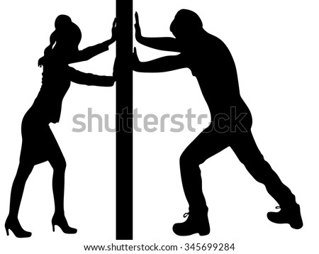 Man Pushing Wall Stock Vectors & Vector Clip Art | Shutterstock