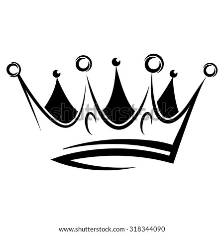 Black Abstract Crown Graphic Design Logo Stock Vector 318344090