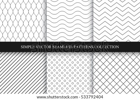 Collection of seamless geometric minimalistic patterns. Collection of seamless geometric minimalistic patterns.