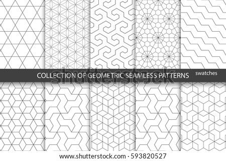 Collection of seamless ornamental patterns. Collection of seamless ornamental patterns.