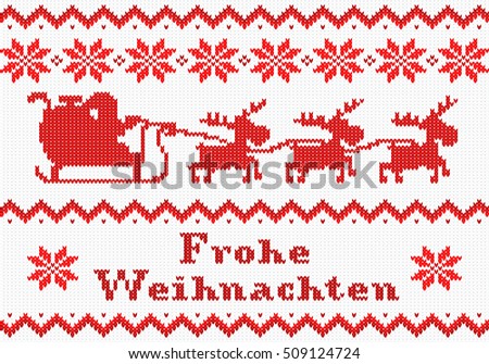 Winter Red Seamless Pattern Reindeer Stock Vector 198901838 - Shutterstock