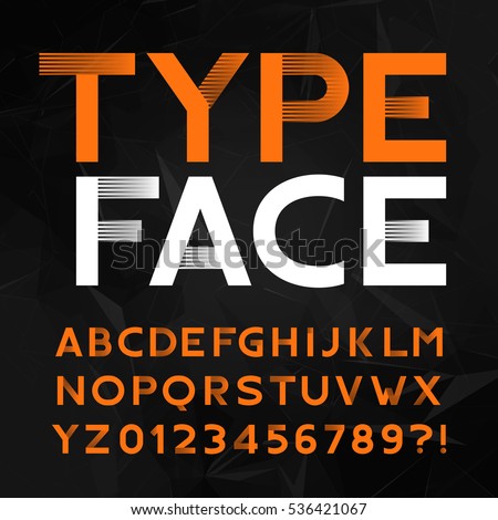 Decorative alphabet typeface. Type letters and numbers on a polygonal background. Vector font for headlines, posters, logos etc. Decorative alphabet typeface. Type letters and numbers on a polygonal background. Vector font for headlines, posters, logos etc.