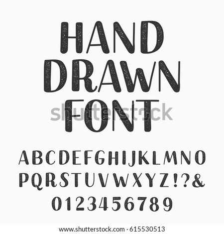 Hand drawn typeset. Alphabet vector font. Type letters and numbers on a dark background. Vector typeface for your design. Hand drawn typeset. Alphabet vector font. Type letters and numbers on a dark background. Vector typeface for your design.