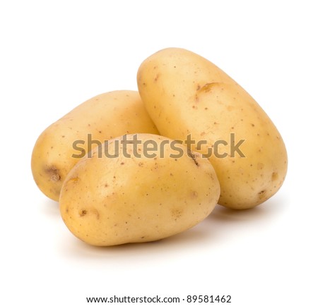New potato isolated on white background close up - stock photo