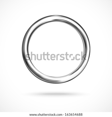 Silver ring copyspace torus round eps10 vector empty frame - stock ...