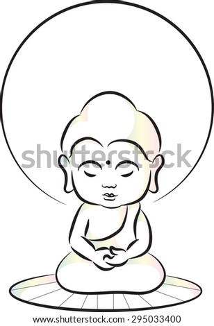 Cartoon Cute Buddha Stock Vector 295033397 - Shutterstock