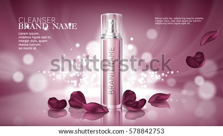 Shiny pink background with moisturizing cosmetic premium products Shiny pink background with moisturizing cosmetic premium products