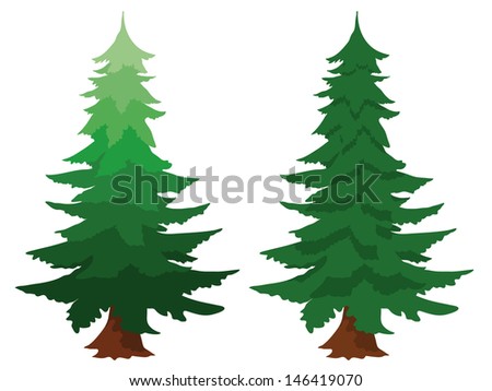 Evergreen Tree Stock Vectors & Vector Clip Art | Shutterstock