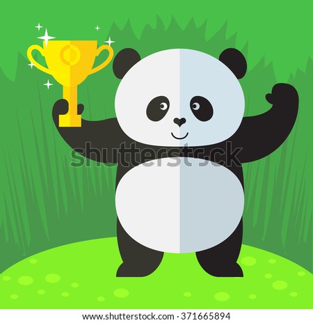 stock-vector-panda-holding-winning-trophy-flat-style-vector-illustration-on-green-background-national-emblem-371665894.jpg