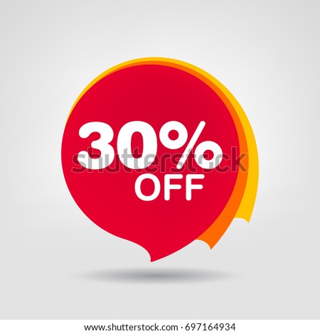 30% OFF Sale Discount Banner. Discount offer price tag. Special offer sale red label. Vector Modern Sticker Illustration. 30% OFF Sale Discount Banner. Discount offer price tag. Special offer sale red label. Vector Modern Sticker Illustration.