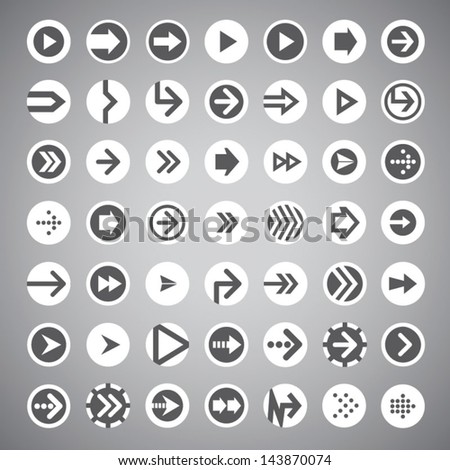 Arrow Sign Icon Set Volume Stock Vector Shutterstock