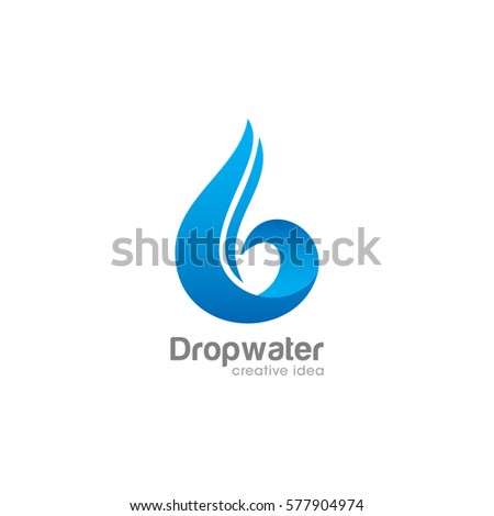 Water Drop Logo Design Vector Template aqua Stock Vector 461245492