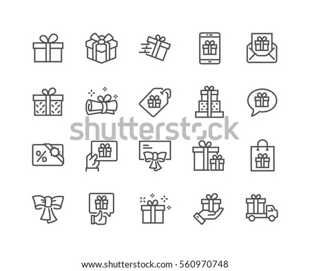 Simple Set of Gifts Related Vector Line Icons.
Contains such Icons as Gift Card, Present Offer, Ribbon and more.
Editable Stroke. 48x48 Pixel Perfect. Simple Set of Gifts Related Vector Line Icons.
Contains such Icons as Gift Card, Present Offer, Ribbon and more.
Editable Stroke. 48x48 Pixel Perfect.