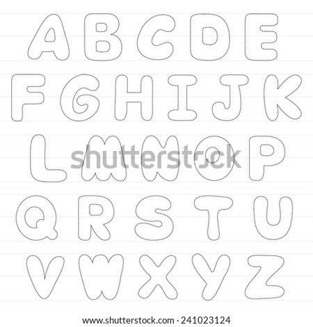 Hand Drawn Sketch Abc Letters Isolated Stock Illustration 68131945